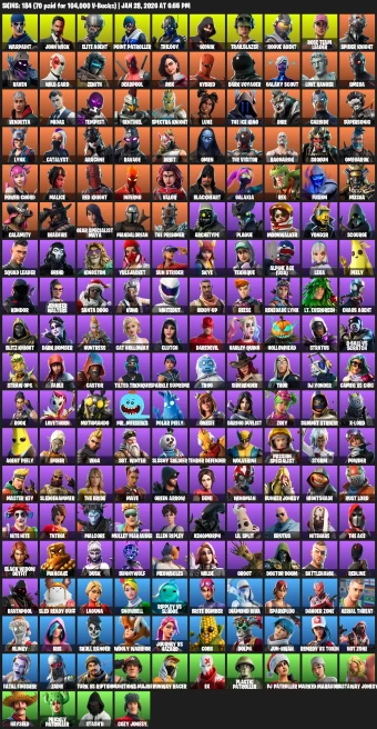 184 Skins | OG STW | IKONIK | Elite Agent