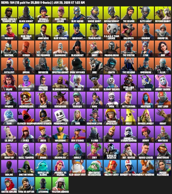 104 Skins | OG Aerial Assault Trooper + Black Knight |