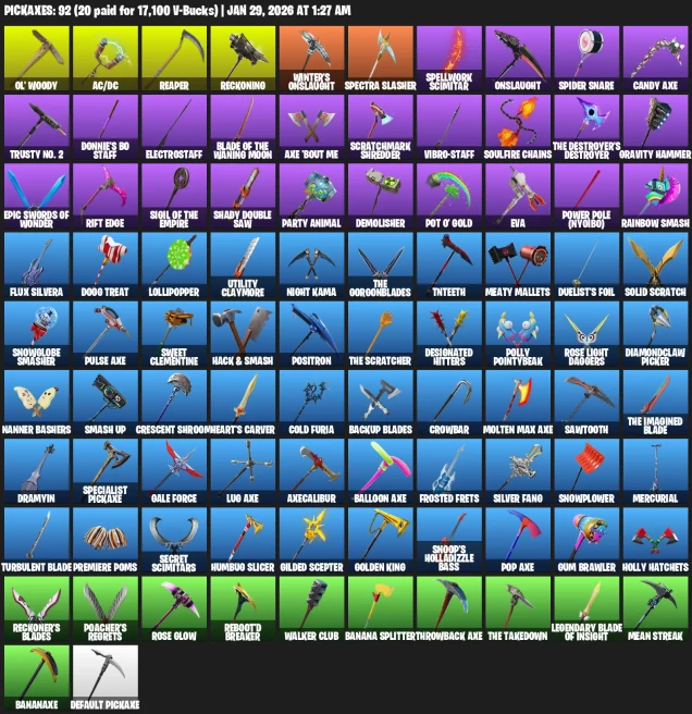 92 SKINS | OG SKULL TROPPER | BLACK KNIGHT | TRAVIS SCOTT