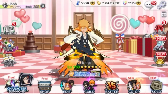 [GLOBAL]52K Orb|10th Anniv(Rukia,Ichigo),Valentine2026(Yachiru,Rukia),Renewed(Byakuya,Aizen),Etc|6,7K AccTic|Klab ID(BBS2373)