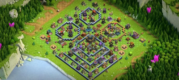 Th 17 Level 215 | Hero (90/80/75/50) | 5 Equipment Epic | 9 Magic Items | 3 Hero Skin | War Stars | 251 Gems