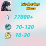 Europe///Astrite：77000+|Lustrous Tide：70-120|Radiant Tide：10-30|1-10 weapons|Microsoft Mailbox/Email|safe and stable|Wuthering Waves