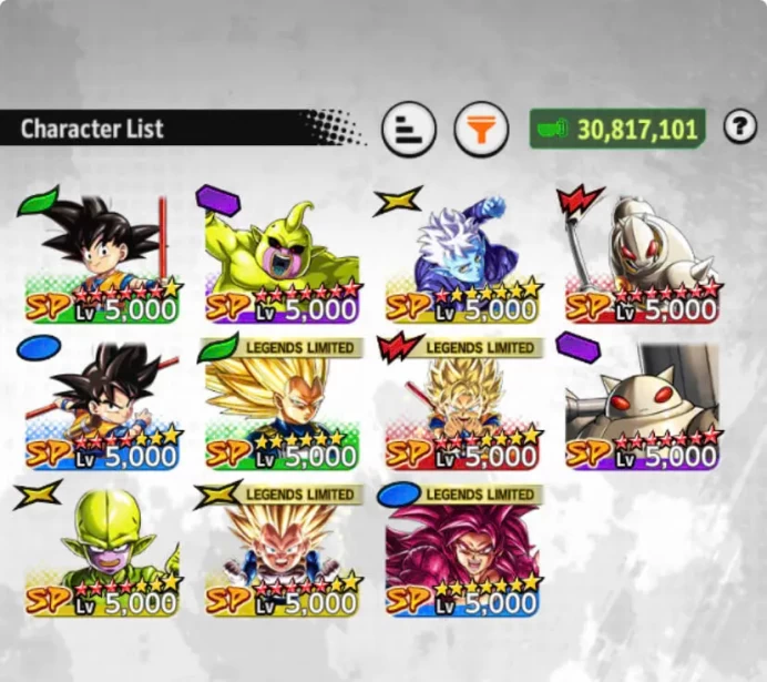 D922-IOS+Android-Good Team Daima+Equipment+SS4 Goku+SS3 Vegeta 12 Red Star+Goku Mini 10 Red Star+Android 13+Bardock Red Star