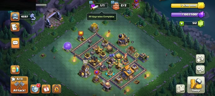 100% MAX FROM TH17 - MAX EQUIPMENT - MAX BUILDER BASE - 2094 WAR STARS - LOTS OF MAGIC ITEMS - ETERNAL WARDEN EQUIPMENT EPIC HERO SKIN GEMS