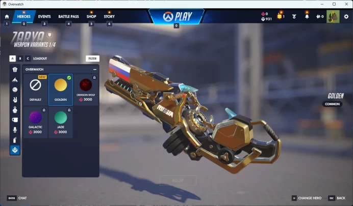 1 Gold Weapons / Full Mail Access/ see the picture / Please Read Description/ yy1