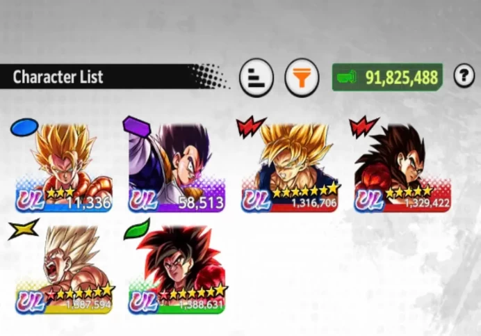 D903-IOS+Android-6 UL(SS4 Goku+SS4 Vegeta+SS Goku+Super)+38 Legends+Good Equipment+Nice Team GT+Daima+SS2 Gohan Full Red Star+SS3 Mini Vegeta