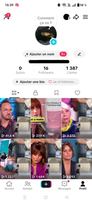 [Code 9399] Local France / 16 Followers + 1387 likes (video with 41k and 27k views) / Very Rare