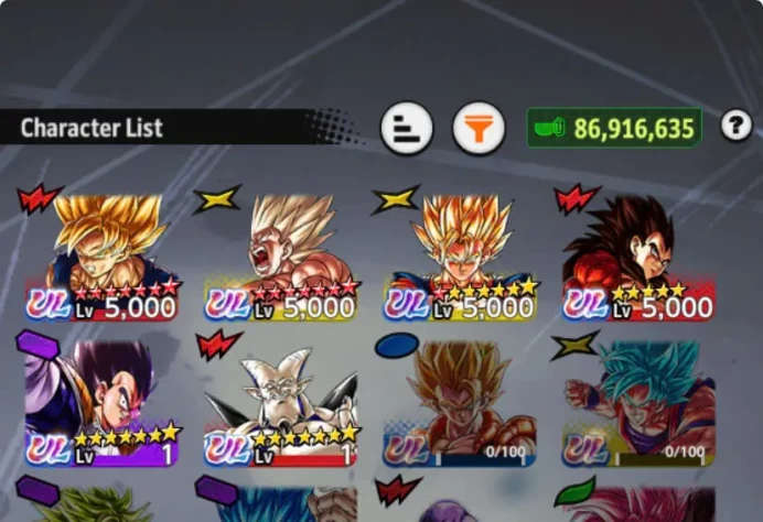 D906-IOS+Android-6 UL(SS4 Vegeta+SS Namek Goku Full Red Star+Super Vegito)+36 Legends+Good Equipment+19 Zenkai+Good Team+Bardock Zenkai+Gotenks