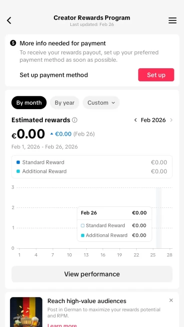 100% Monetized Germany Account Creator Rewards Program (Active) | 10k Real Followers 295k Likes | Real Screenshots + Full Access + Good Standing