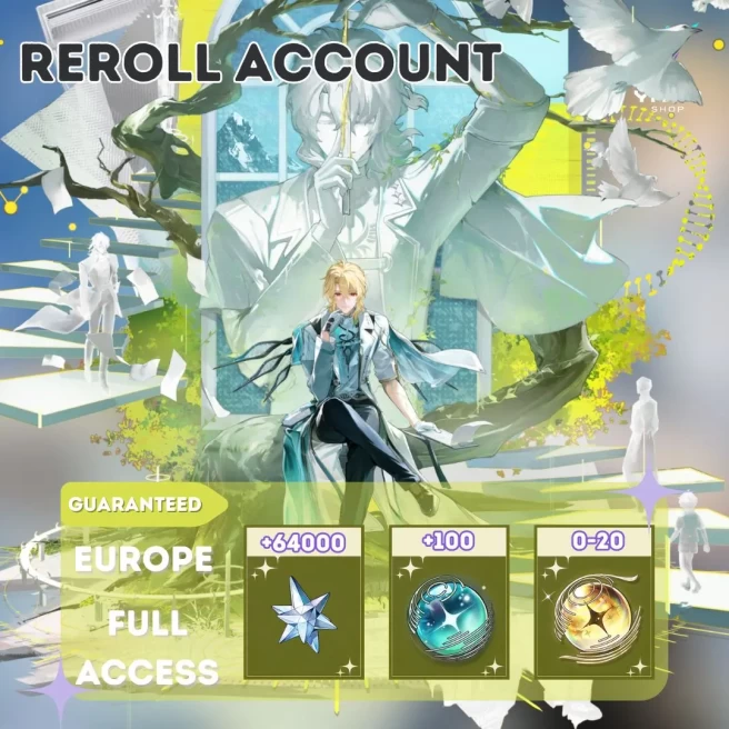 [EU] REROLL ACCOUNT | 64000 - 65000 Astrite | 0-20 Radiant tides | +95 Lustrous Tides | FULL ACCESS | AR +45