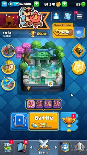 Lv 31|Trophy 6500|KTL 11|Limit Skin|Card 117|1 Hero 4 EVO 4 Champion 21 Legendary 33 Epic 30 Rare 29 Common|Take Email(CR1519)