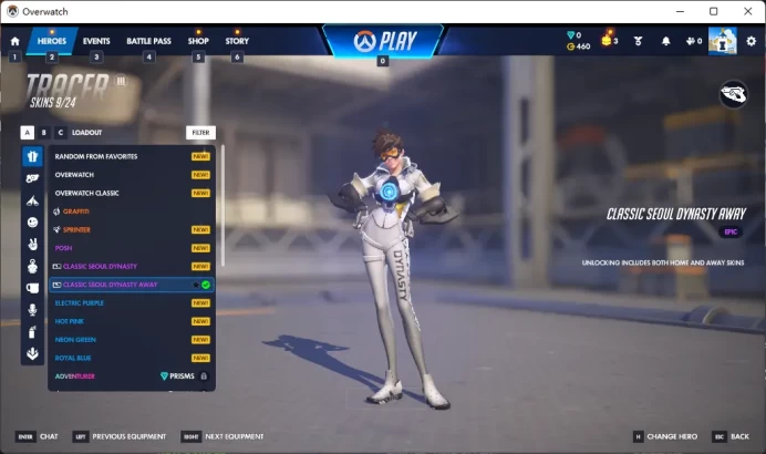 SEOUL DYNASTY AWAY / 3 Gold Weapons / Full Mail Access / see the picture / Please Read Description / s5781