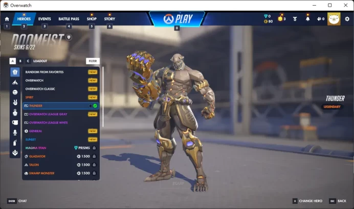 DOOMFIST / THUNDER / ZEN-NAKJI / ZENYATTA / OVERWATCH LEAGUE WHITE  / Full Mail Access / see the picture / Please Read Description SextonD