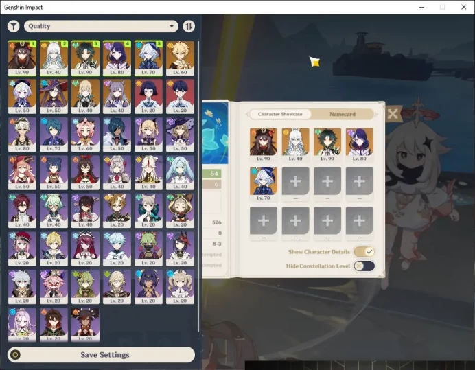 Asia|AR 54|5 Limited +3(*5Weapon)| Hu Tao+Sign,Furina,Raiden,Zibai,Xiao |1 Skin|MC Male|Take Mail|Check SS(GI5230)