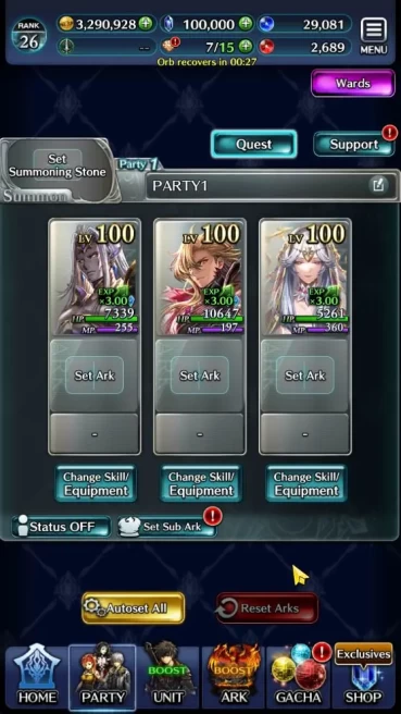 GLOBAL Rank26| 100k Crystal|Telestio God of ruin, SM Sera, Ascended Rolland + Full char top tier|2UR, 20SSR ARK|CheckSS (LC1064)