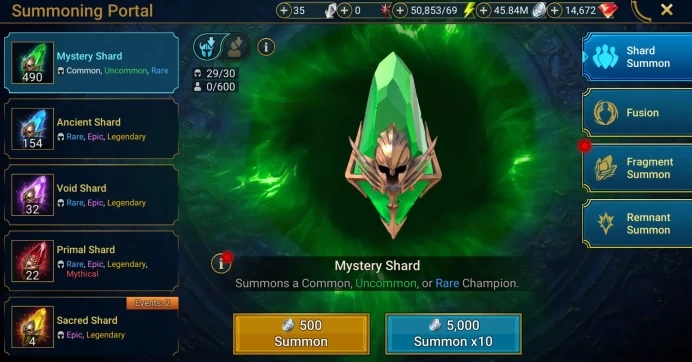 Starter with Rotos + Shards : 154 Ancient, 32 Void, 22 Primal, 4 Sacred | Ninja + 16 Login Legendary | Mine max