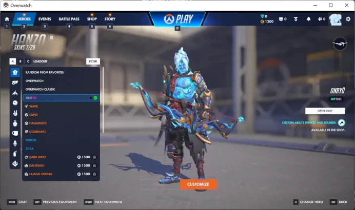 HANZO / ONRYO /  MERCY / GENJI / CYBER DEMON / Full Mail Access / see the picture / Please Read Description  /  pkncw