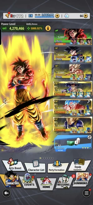 D940-IOS+Android-5 UL(Goku Uis Full Red Star+SS Goku 12 Red Star+SS4 Goku)+25 Legends+Vip Equipment+Good Team+God Goku Zenkai+Bardock Zenkai