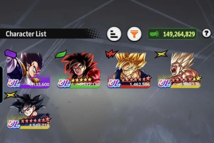 D940-IOS+Android-5 UL(Goku Uis Full Red Star+SS Goku 12 Red Star+SS4 Goku)+25 Legends+Vip Equipment+Good Team+God Goku Zenkai+Bardock Zenkai