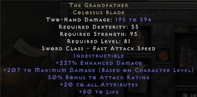 [S13 Ladder Softcore] The Grandfather GODLY ROLL 237% ed - INSTANT DELIVERY