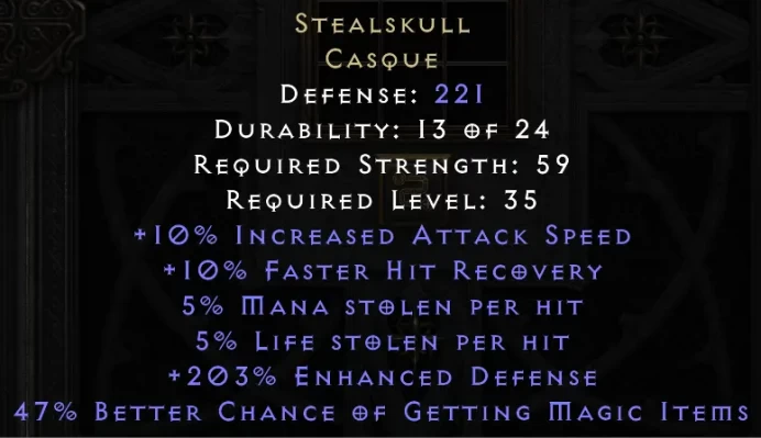 [S13 Ladder Softcore] Stealskull (47%mf) - INSTANT DELIVERY