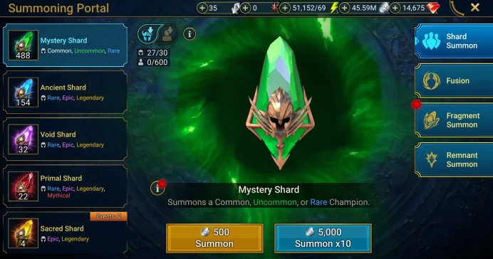 Starter with Lilitu + Shards : 154 Ancient, 32 Void, 22 Primal, 4 Sacred | Ninja + 16 Login Legendary | Mine max