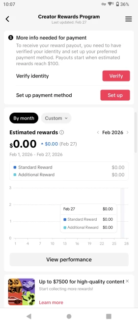 US Fully Monetized Creator Rewards Program Account – 15K Real Followers & 186K Likes | Instant Earnings, Full Access & Account in Good Standing