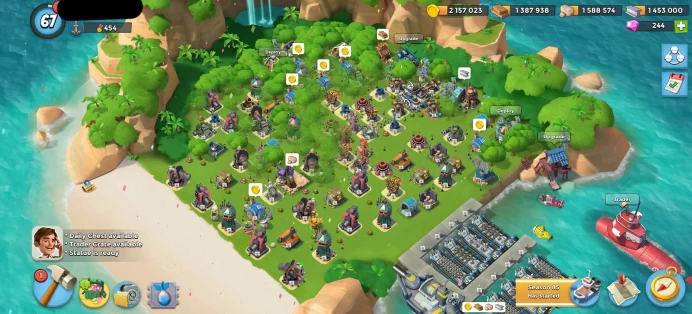 [Code 9406] Android/IOS / LVL 67 | HQ 25 READY | 2.1M GOLD & 1.4M IRON | STACKED STATUES