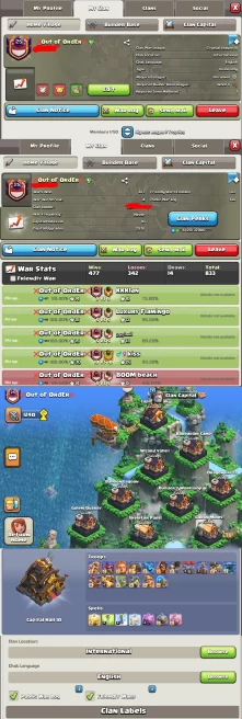 # CAPITAL HALL 10 # | Clan Level 25 | Name: X Out oF OrdEr X | Awesome Name | Wins 477 ,Losses 342 | Crystal 3