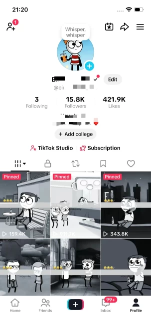 Instanly Delivery/ Monetized 15K Real Followers+420K Real Likes Account/ Creator Rewards Program Activated/ Live Stream/ Full Access