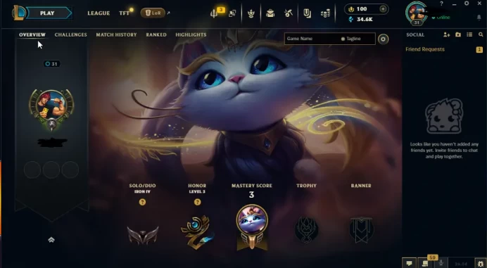EUW - SAFE SEASON16 IRON 4 0LP | 34600 BE | PLACEMENTS DONE | 0W 21L | INSTANT DELIVERY | LOW MMR | UNVERIFIED EMAIL | IRON IV | #2890
