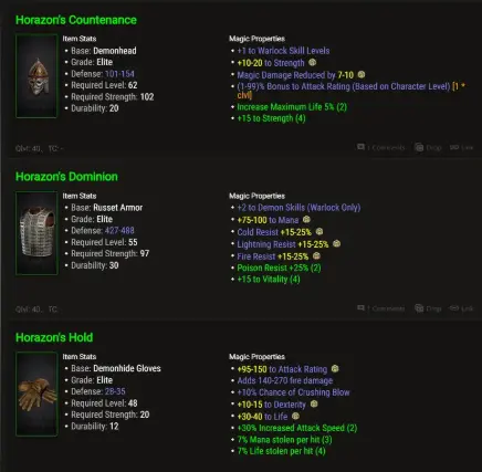 [S13 Ladder Softcore] Horazon's Splendor (Warlock Full Set) - FAST DELIVERY