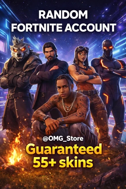 GUARANTEED 55 + SKINS | CHANCES TO GET: BLACK KNIGHT+IKONIK+RENEGADE+OMEGA+TRAVIS SCOTT | FULL ACCESS | INSTANT DELIVERY