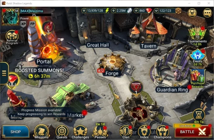 Lv58 1,9M Power|1 Mythical (Galleus)|29 Legendary (Alice,Ninja,Mithrala,Rathalos,Wukong,Kymar,Etc)|13K Energy|Plarium|(RSL1248)