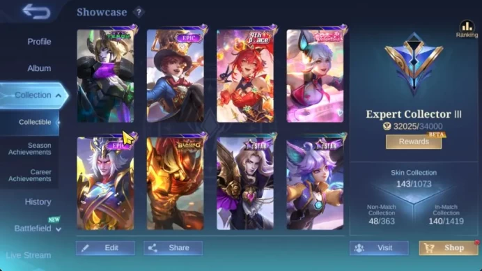 Hero 84|Skin 143|KOF Karina,CC Natalia,SpogB Cyclops,Fanny LB,Venom Dyrroth,3 DT,9 Epic,Etc|TakeEmail|CheckSS(MLBB2037)
