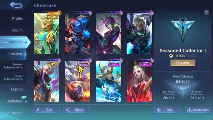 Hero 53|Skin 84|High Immo 146|Granger Prime,Venom[GS,Angela],SABER Cyclops,Granger M7,5 EpicEtc|TakeEmail|CheckSS(MLBB2038)