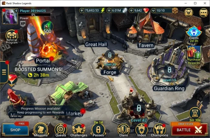 Lv6 748K Power|9,6K Gems|1 Mythical (Galathir)|25 Legendary (Ninja,Rathalos,Deathknight,Wukong,Etc)|75K Energy|Plarium|(RSL1253)