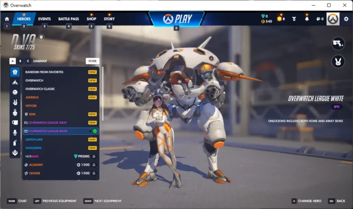 OVERWATCH LEAGUE WHITE / MERYC / GENJI / / Full Mail Access / see the picture / Please Read Description 