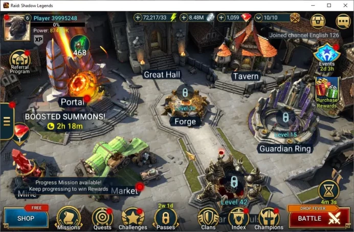 Lv6 874K Power|1 Mythical (Galathir)|27 Legendary (Ninja,Rathalos,Deathknight,Wukong,Xenomorph,Etc)|72K Energy|Plarium|(RSL1258)