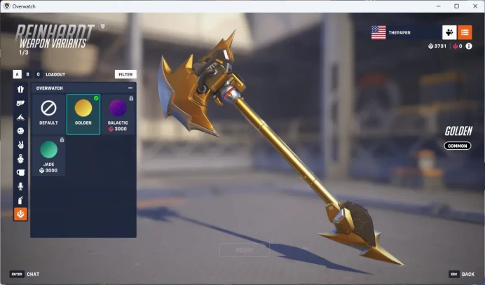 3731 LEGACY COMPETITIVE POINTS / 1 Golden Weapons Amount/ Overwatch 2 / Full Mail Access / see the picture / Please Read Description / tgmde