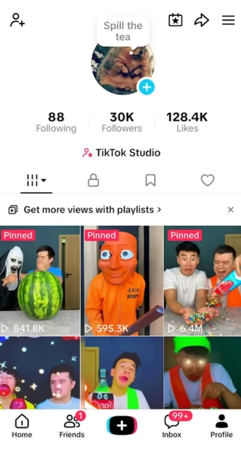 Instanly Delivery/ Monetized 30K Followers+128K Likes Account/ Creator Rewards Program Activated/ Live Stream/ Full Access