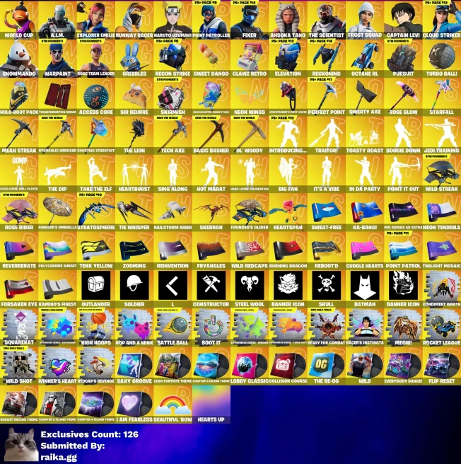 [3in1] / Instant • FN (All Platforms) • 394 skins • OG STW • World Cup • Captain Levi • Naruto • Take the Elf • Full Access • 2 Gifts