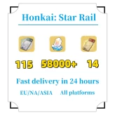 【Asia】|TL47+|58000+Star Jade|115+Star Track Pass |14+Special Pass|Email account l Account |Honkai: Star Rail
