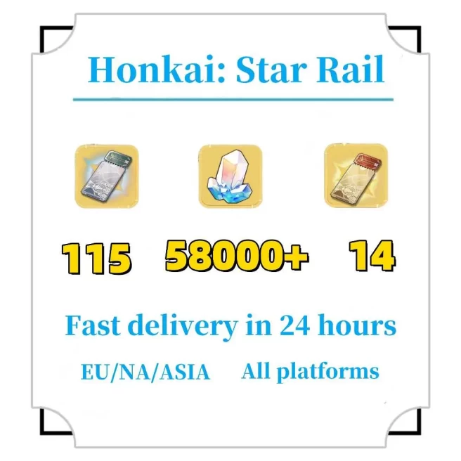 Americas |TL47+|58000+Star Jade|115+Star Track Pass |14+Special Pass|Email account l Account |Honkai: Star Rail