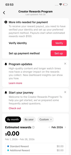 Instanly Delivery/ Monetized 10K Followers+120K Likes Account/ Creator Rewards Program Activated/ Live Stream/ Full Access