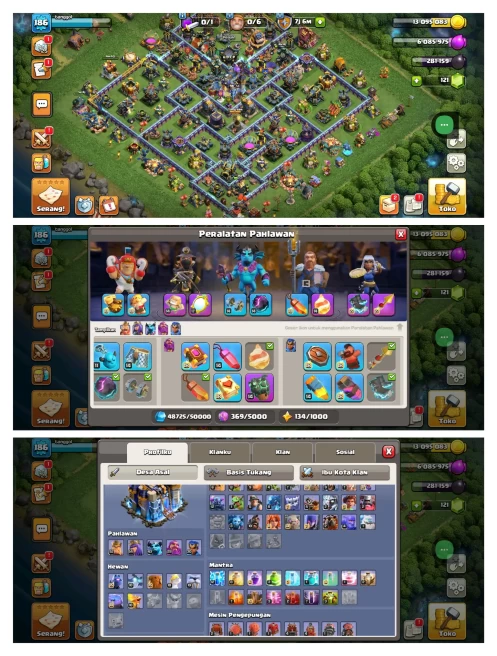 Th 18 Purple Wall Defense Max◈7 Epic Equipment◈2 Epic Equipment Max◈186 Xp