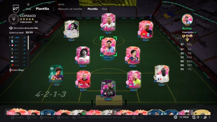 [Code 9412] [1437 Hours] FC 25 ULTIMATE TEAM | 97 RATED SQUAD | 99 RUDIGER | 98 MBAPPE & MARADONA | 97 CR7 & MESSI