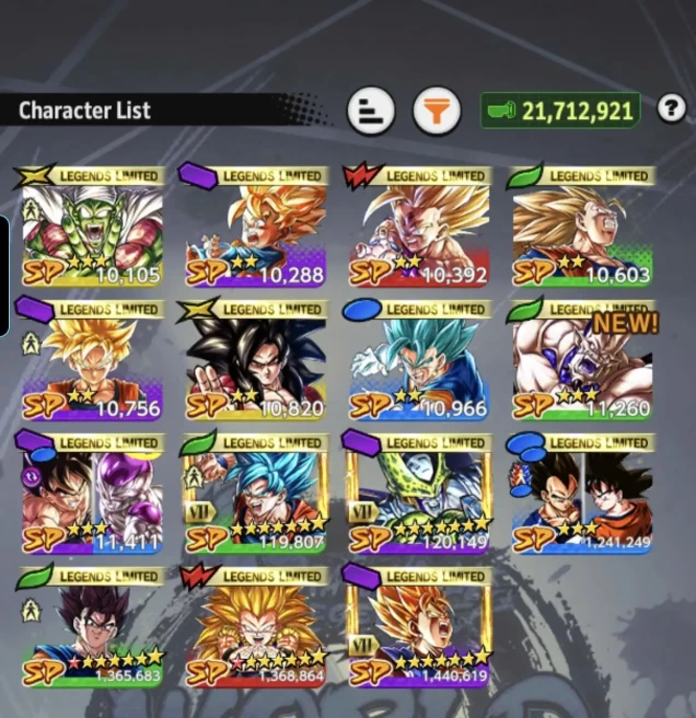 D945-IOS+Android- UL Super Buu Han+LR Super Vegito Full Red Star+LR Piccolo+11 Legends Limited+Equipment+Vegito Green+Gotenks+God Goku