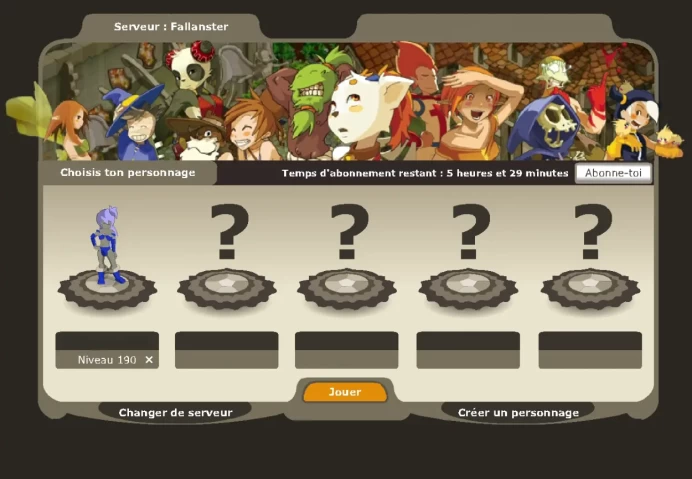 Fallanster>[ Sadida  LVL 190 ]  Never Verified Account (Auto Delivery)