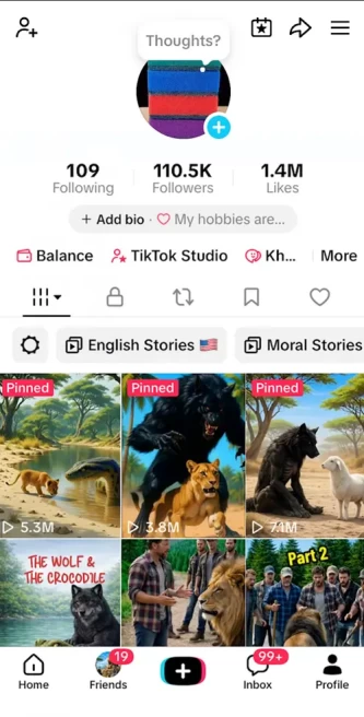 Germany Monetized Account/ 110K Real Followers+1.4M Real Likes/ Creator Rewards Program Activated/ Live Stream/ Full Access